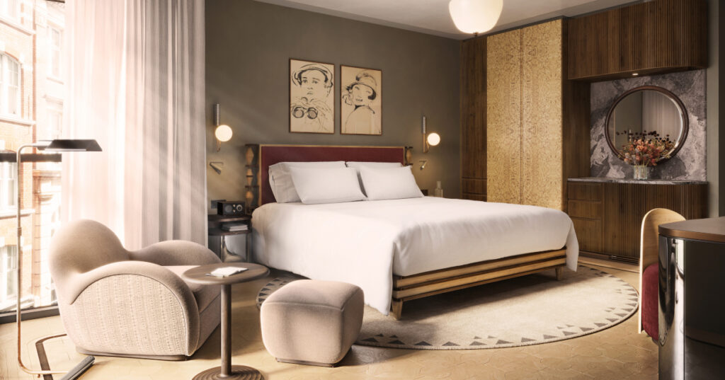 The Newman To Launch In Winter 2024 Hospitality Interiors   NEWMAN HOTEL Bedroom LA HR 1024x537 